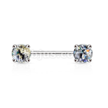 316L Surgical Steel Lava Glitter Prong Set 316L Surgical Steel Nipple... - Image 5