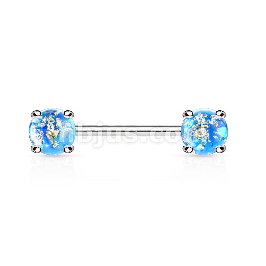 316L Surgical Steel Lava Glitter Prong Set 316L Surgical Steel Nipple... - Image 7