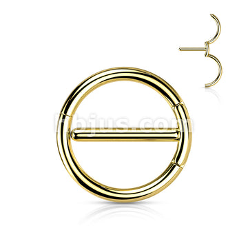 316L Surgical Steel Dual Hinge Nipple Ring - Image 3