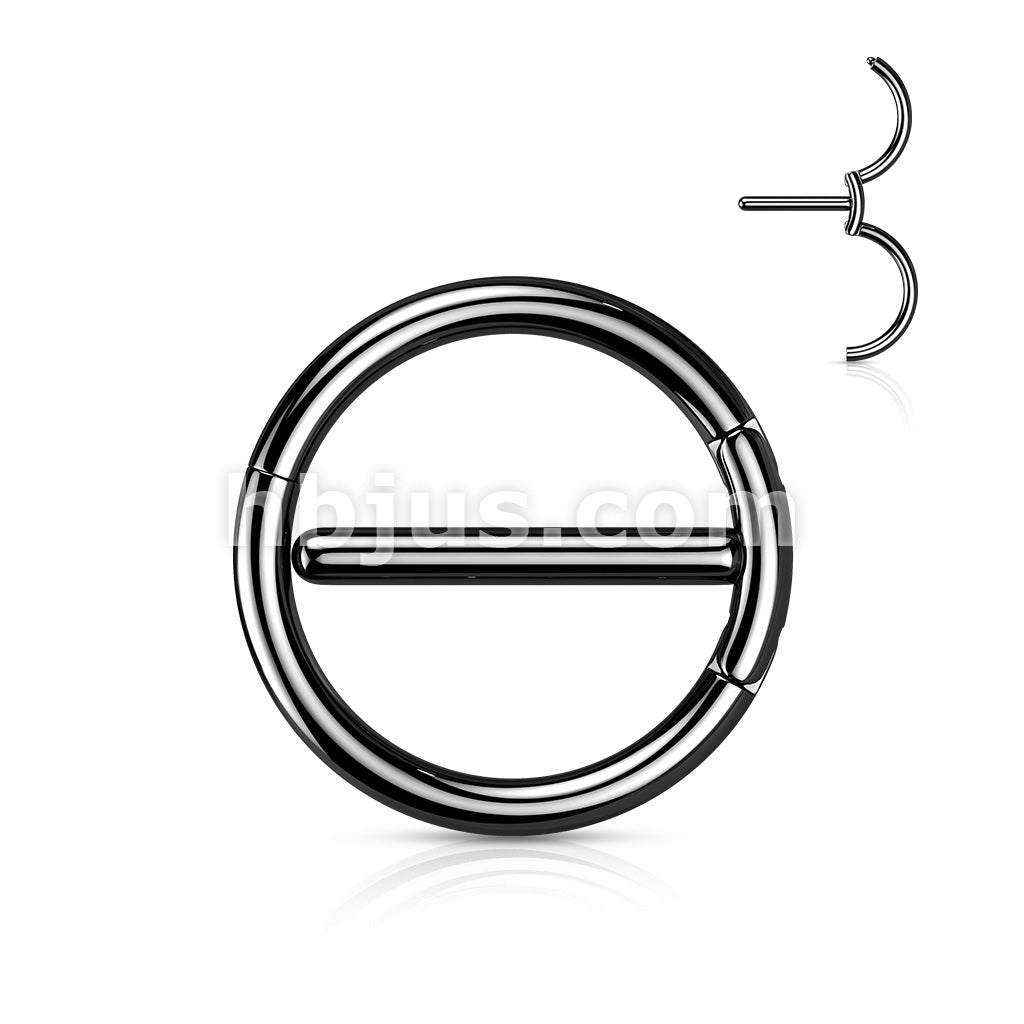 316L Surgical Steel Dual Hinge Nipple Ring - Image 4