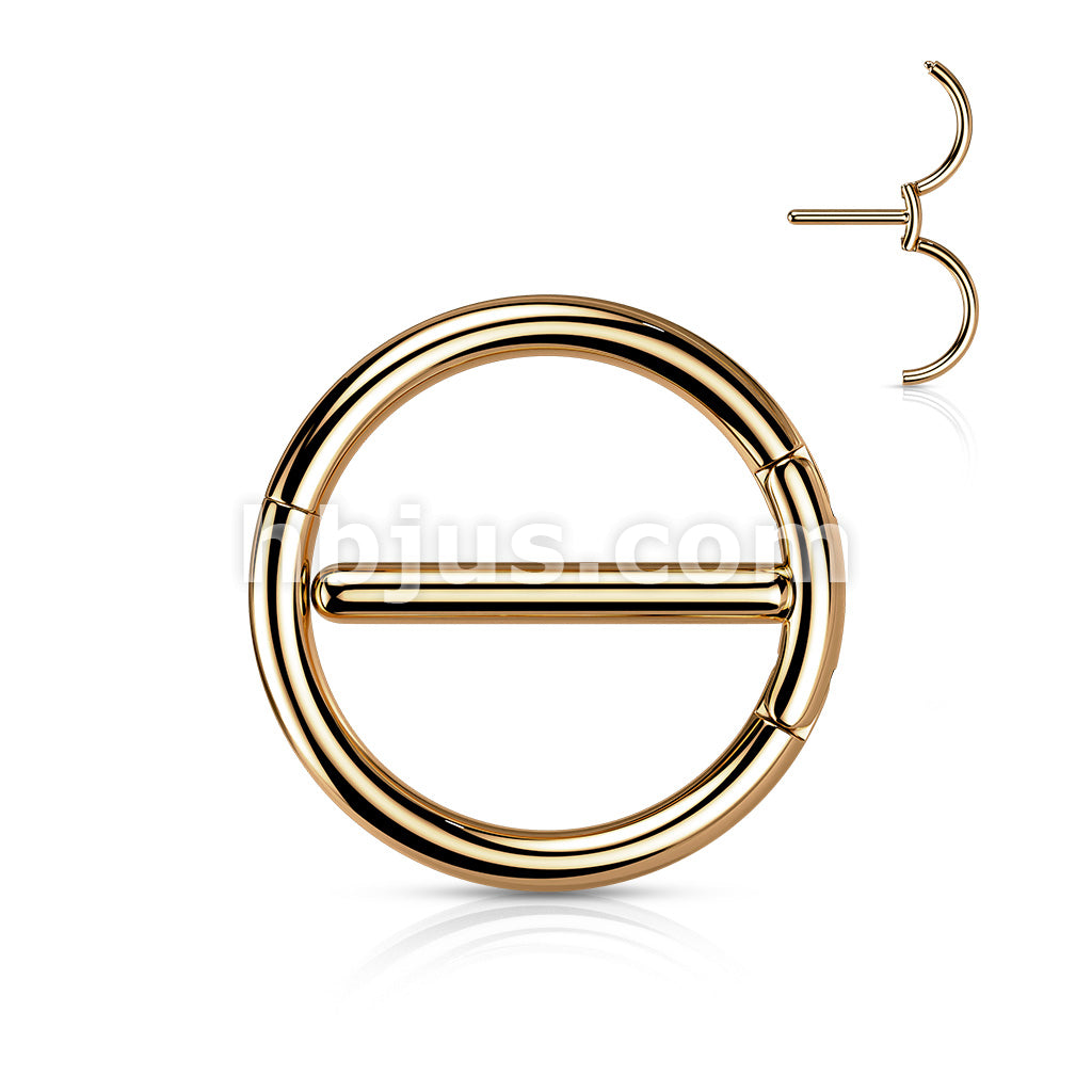 316L Surgical Steel Dual Hinge Nipple Ring - Image 5