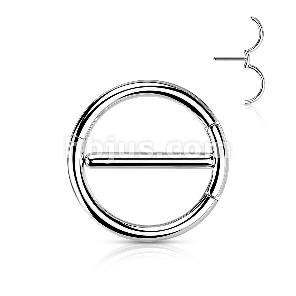 316L Surgical Steel Dual Hinge Nipple Ring - Image 6