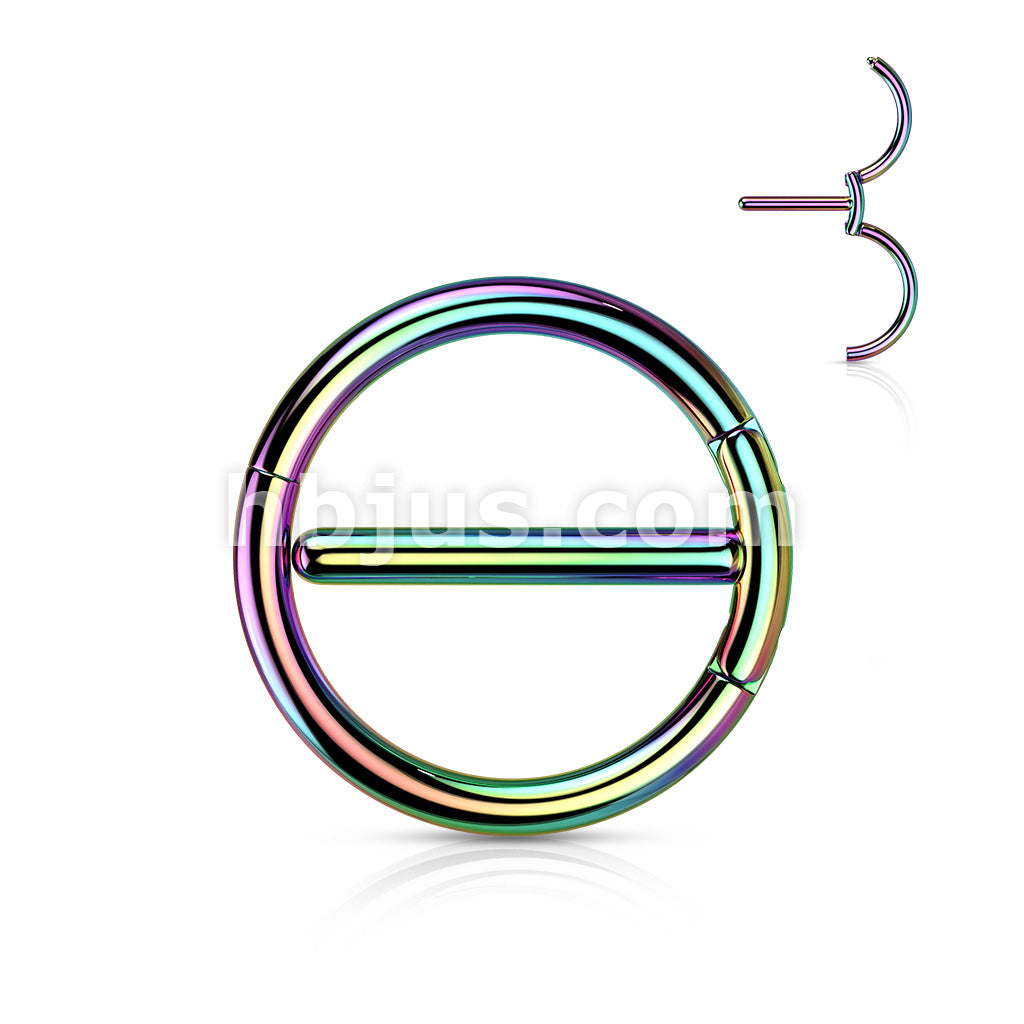 316L Surgical Steel Dual Hinge Nipple Ring - Image 7