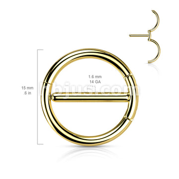 316L Surgical Steel Dual Hinge Nipple Ring - Image 8