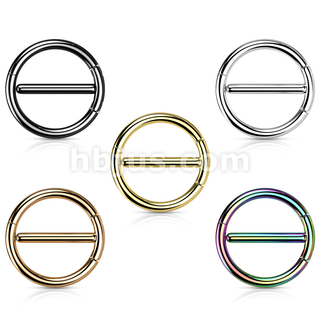 316L Surgical Steel Dual Hinge Nipple Ring - Image 9