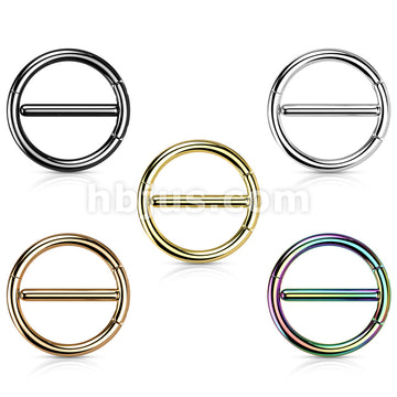 316L Surgical Steel Dual Hinge Nipple Ring - Image 9