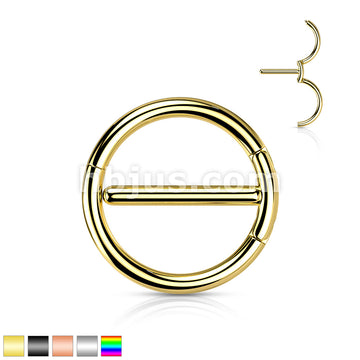 316L Surgical Steel Dual Hinge Nipple Ring - Image 2