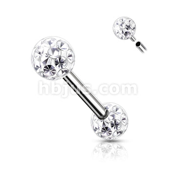 Internally Threaded 316L Surgical Steel Nipple Barbells with Epoxy... - Image 4