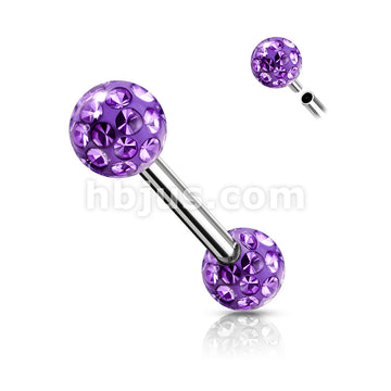 Internally Threaded 316L Surgical Steel Nipple Barbells with Epoxy... - Image 7