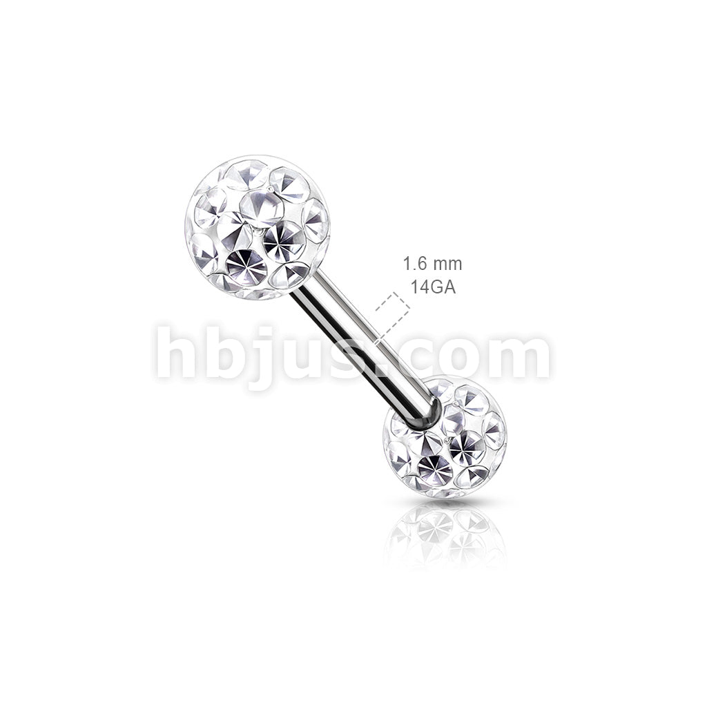 Internally Threaded 316L Surgical Steel Nipple Barbells with Epoxy... - Image 8