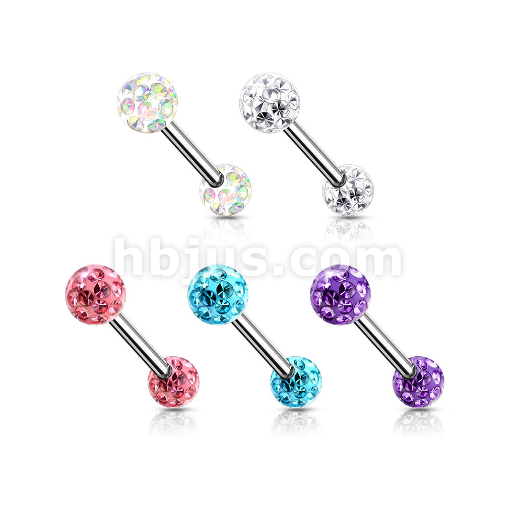 Internally Threaded 316L Surgical Steel Nipple Barbells with Epoxy... - Image 9