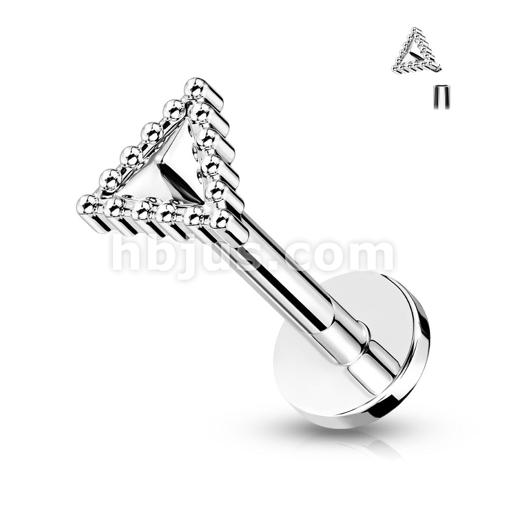 316L Surgical Steel Beaded Edge Triangle 316L Surgical Steel Internally... - Image 5