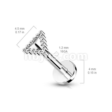 316L Surgical Steel Beaded Edge Triangle 316L Surgical Steel Internally... - Image 6