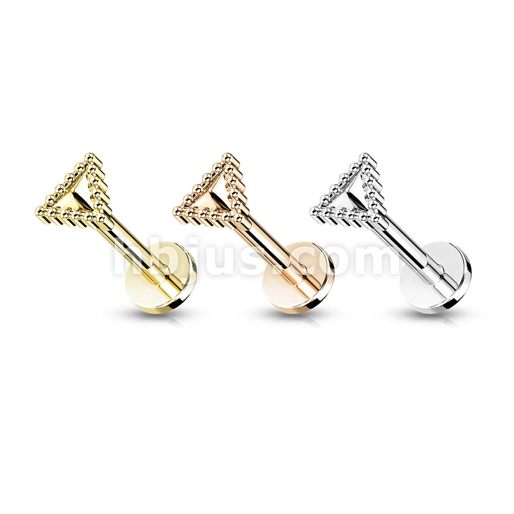 316L Surgical Steel Beaded Edge Triangle 316L Surgical Steel Internally... - Image 7