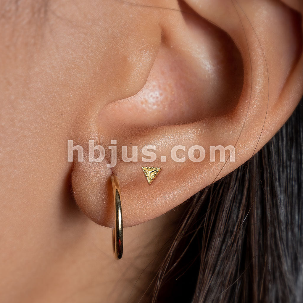 316L Surgical Steel Beaded Edge Triangle 316L Surgical Steel Internally... - Image 8