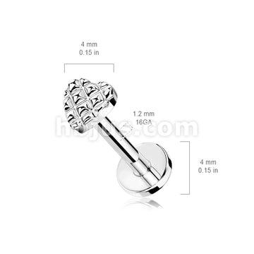 316L Surgical Steel Diamond Cut Heart 316L Surgical Steel Internally... - Image 6