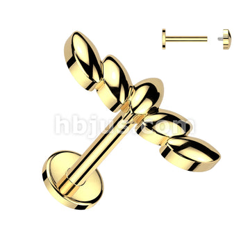 316L Surgical Steel 316L Surgical Steel Internally Threaded Labret Stud... - Image 2
