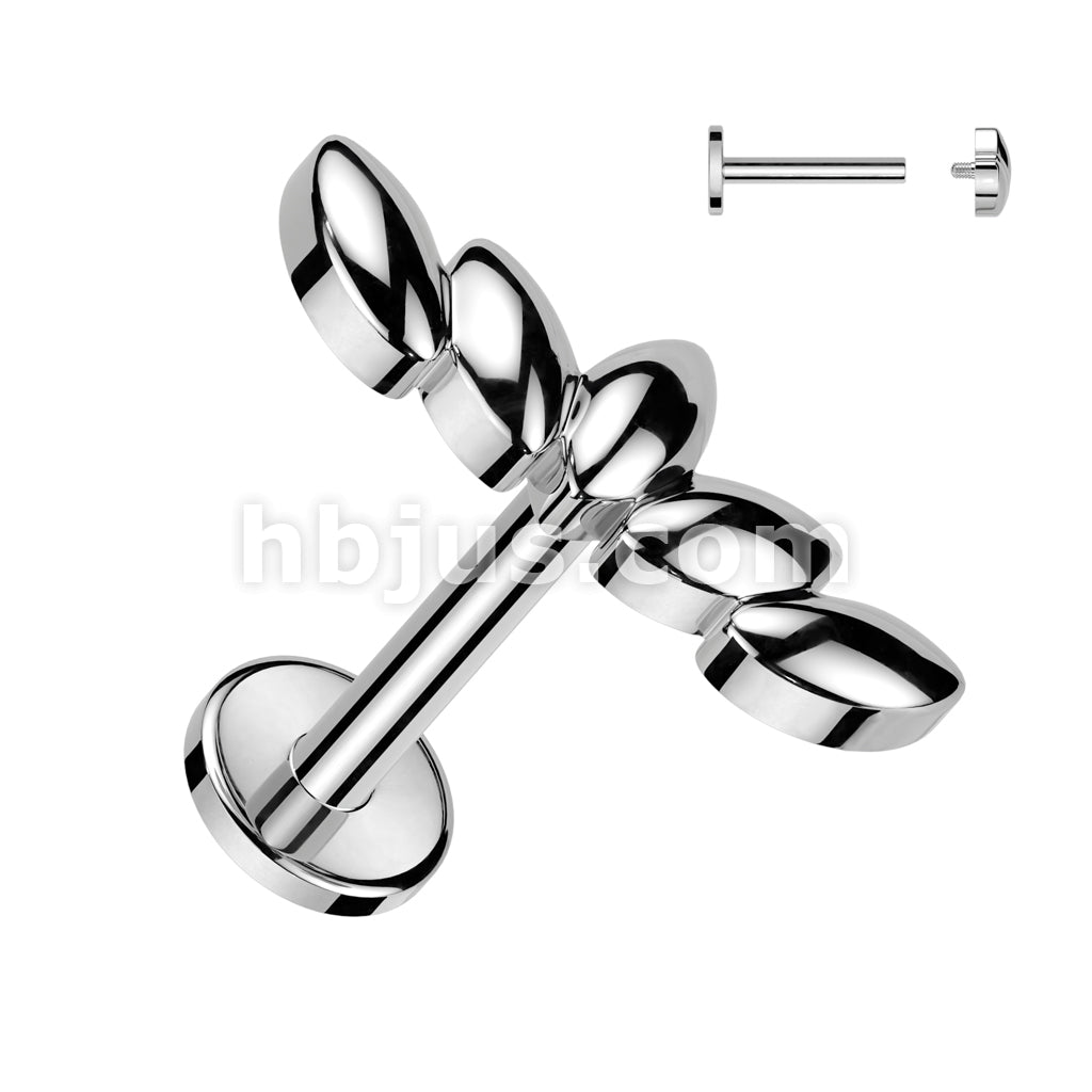 316L Surgical Steel 316L Surgical Steel Internally Threaded Labret Stud... - Image 3