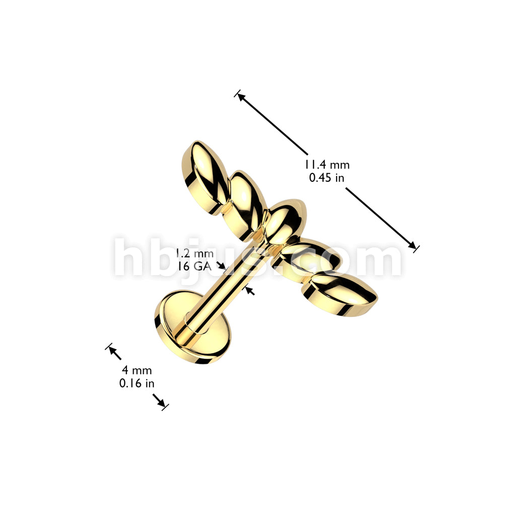 316L Surgical Steel 316L Surgical Steel Internally Threaded Labret Stud... - Image 4