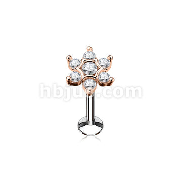 316L Surgical Steel CZ Set Star Top 316L Surgical Steel Internally... - Image 4