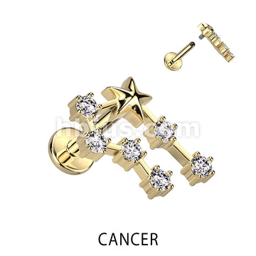 316L Surgical Steel 316L Surgical Steel Gold Plated Internally Threaded... - Image 4