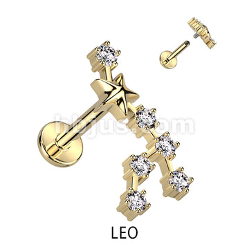 316L Surgical Steel 316L Surgical Steel Gold Plated Internally Threaded... - Image 7