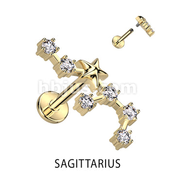 316L Surgical Steel 316L Surgical Steel Gold Plated Internally Threaded... - Image 10