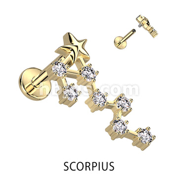 316L Surgical Steel 316L Surgical Steel Gold Plated Internally Threaded... - Image 11