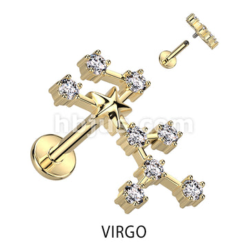 316L Surgical Steel 316L Surgical Steel Gold Plated Internally Threaded... - Image 13