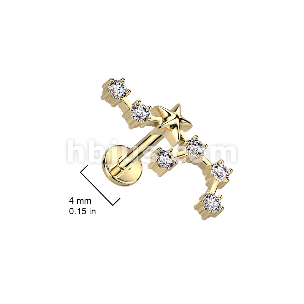 316L Surgical Steel 316L Surgical Steel Gold Plated Internally Threaded... - Image 14