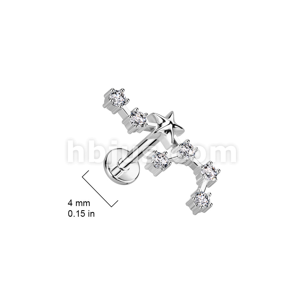 316L Surgical Steel 316L Surgical Steel Internally Threaded CZ Zodiac... - Image 14