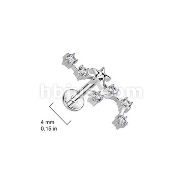 316L Surgical Steel 316L Surgical Steel Internally Threaded CZ Zodiac... - Image 14