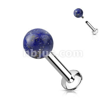 Natural Stone Internally Threaded 316L Surgical Steel Flat Back Studs... - Image 7