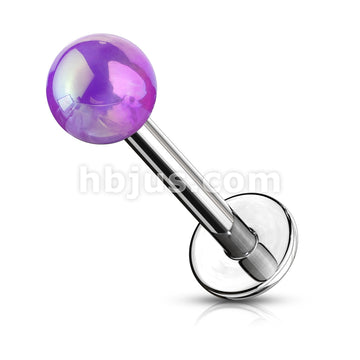 Metallic AB Coating Ball Over 316L Surgical Steel Flat Back Studs for... - Image 3