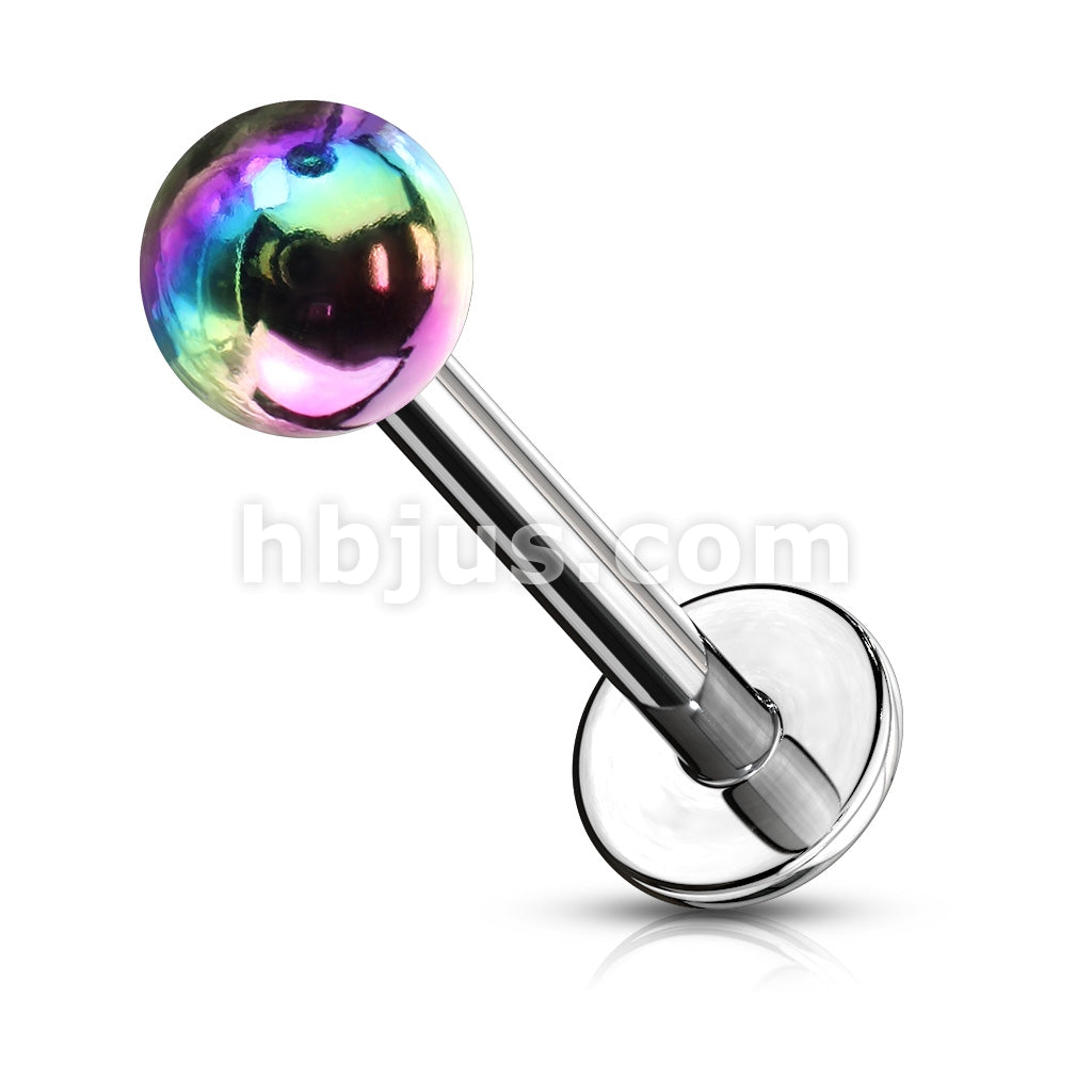 Metallic AB Coating Ball Over 316L Surgical Steel Flat Back Studs for... - Image 6