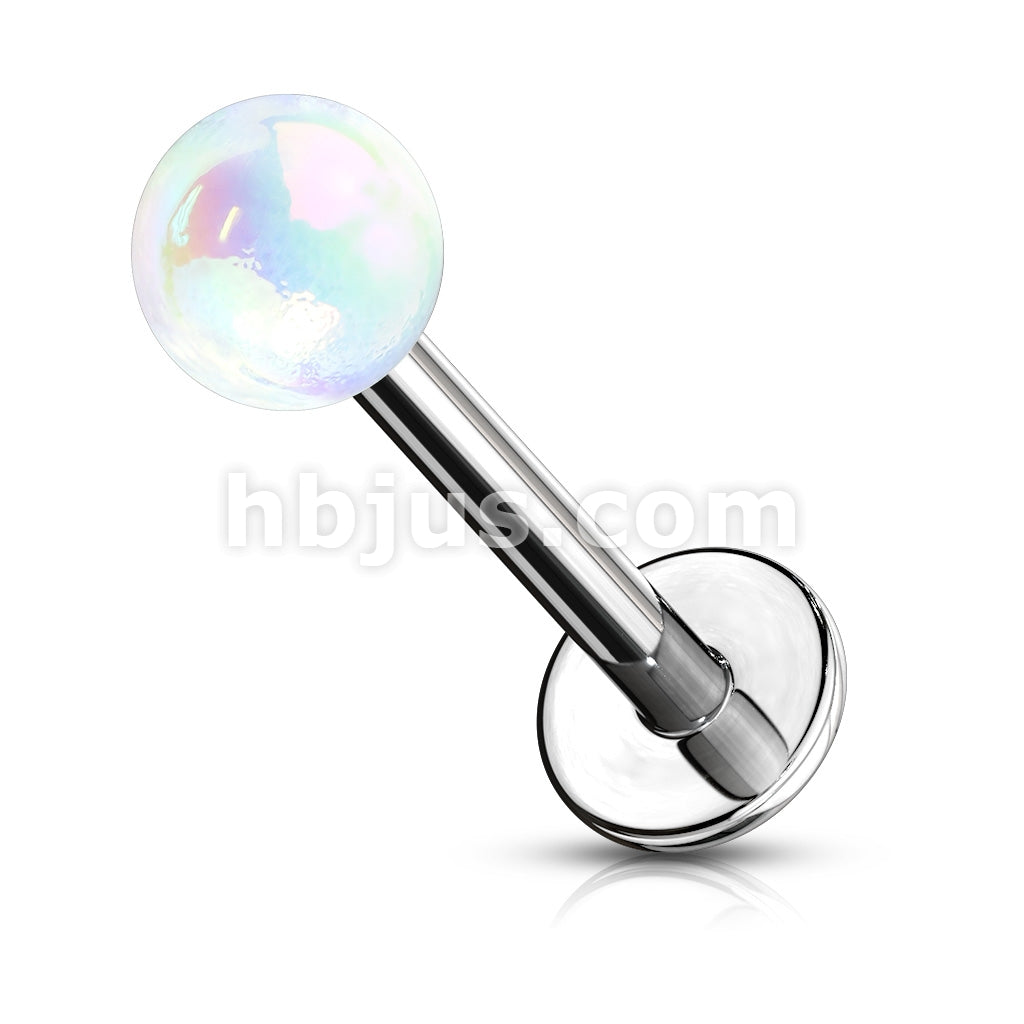 Metallic AB Coating Ball Over 316L Surgical Steel Flat Back Studs for... - Image 7