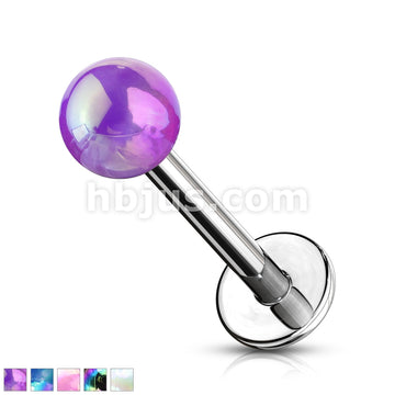 Metallic AB Coating Ball Over 316L Surgical Steel Flat Back Studs for... - Image 2