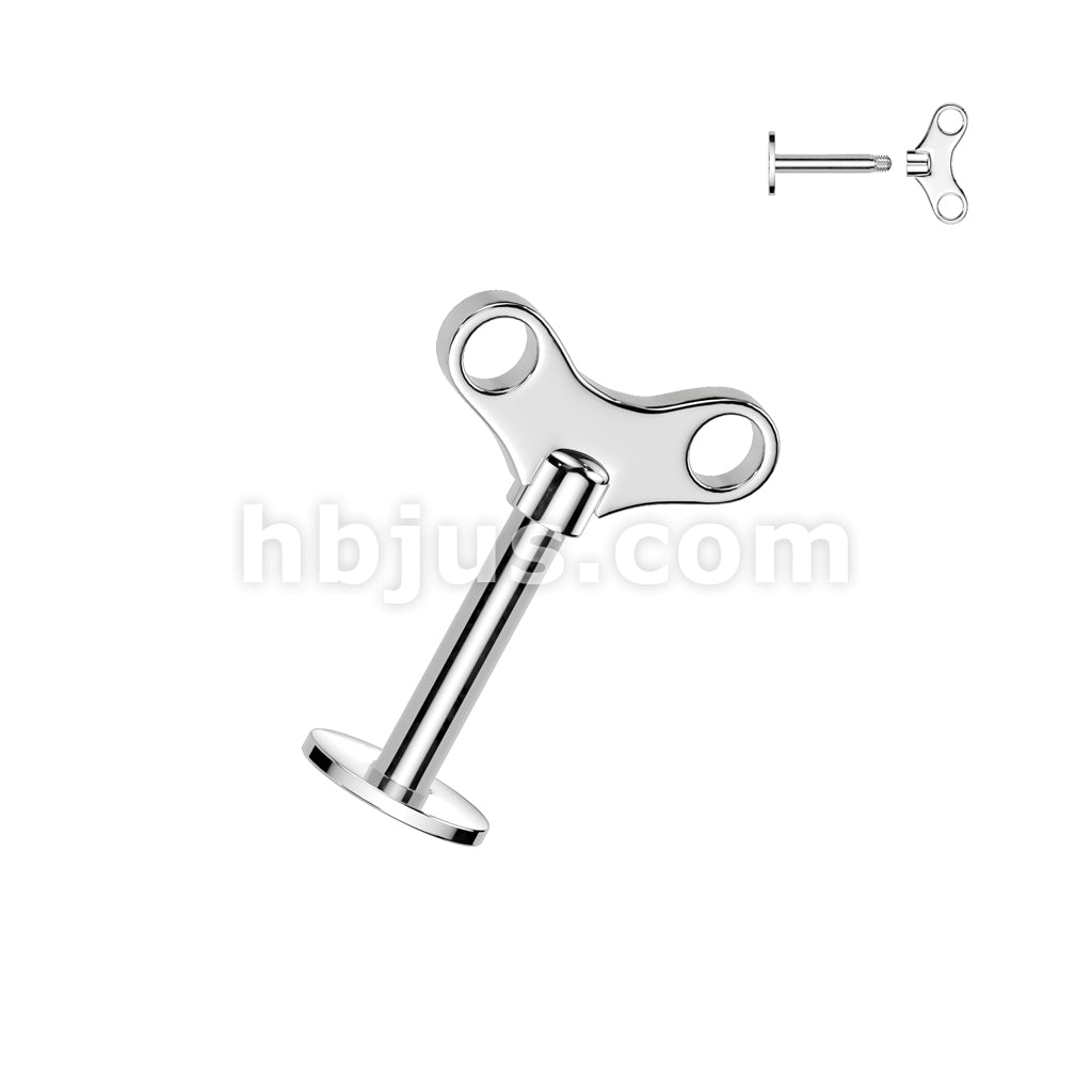 Winding Key Top 316L Surgical Steel Labret - Image 2
