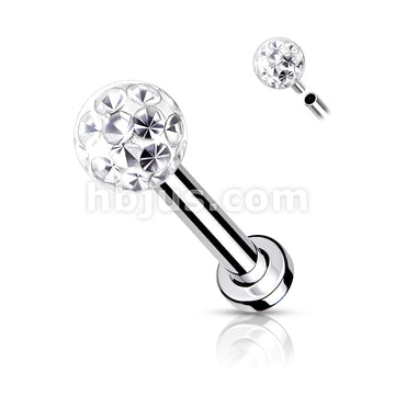 Internally Threaded 316L Surgical Steel With Epoxy Covered Crystal... - Image 4
