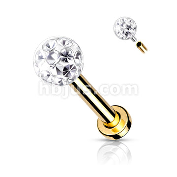 Internally Threaded 316L Surgical Steel With Epoxy Covered Crystal... - Image 8