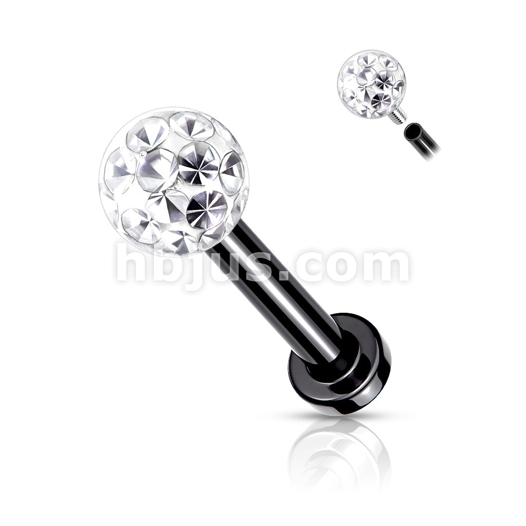Internally Threaded 316L Surgical Steel With Epoxy Covered Crystal... - Image 9