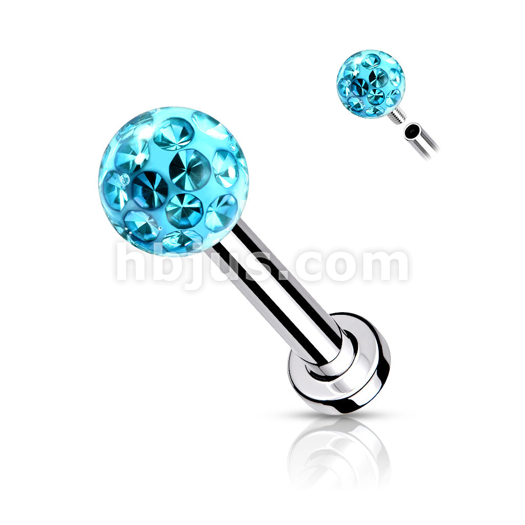 Internally Threaded 316L Surgical Steel With Epoxy Covered Crystal... - Image 6