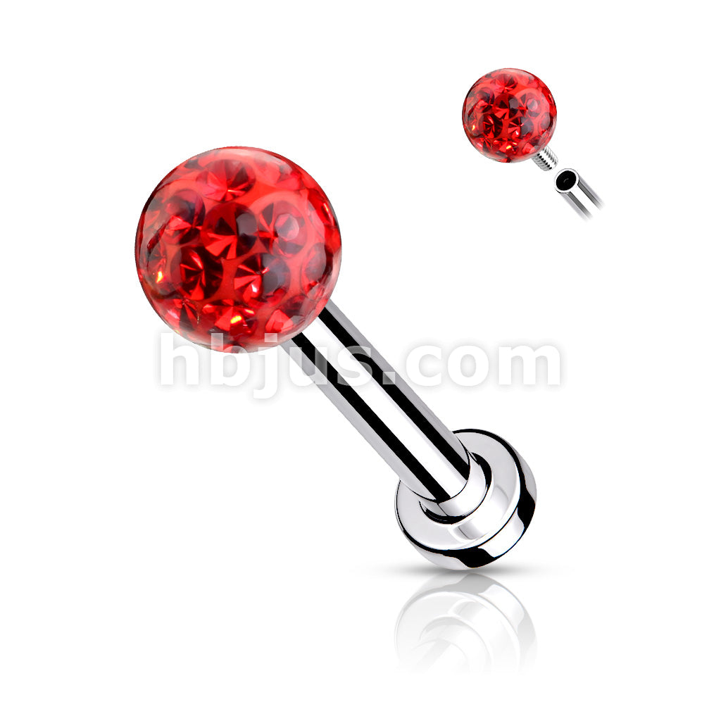 Internally Threaded 316L Surgical Steel With Epoxy Covered Crystal... - Image 7