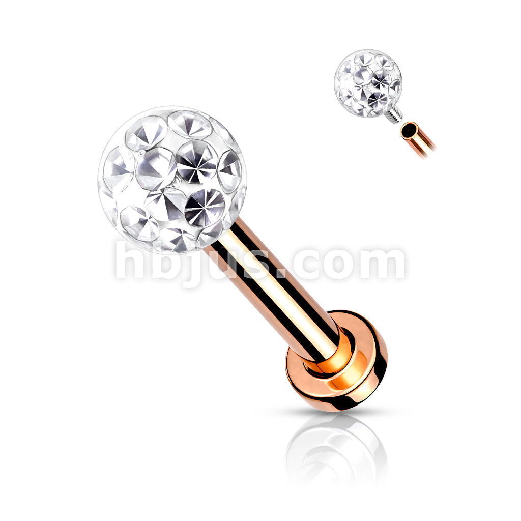Internally Threaded 316L Surgical Steel With Epoxy Covered Crystal... - Image 10