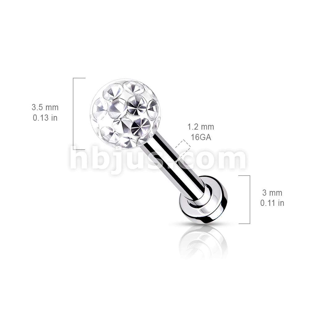 Internally Threaded 316L Surgical Steel With Epoxy Covered Crystal... - Image 11