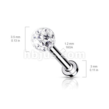 Internally Threaded 316L Surgical Steel With Epoxy Covered Crystal... - Image 11