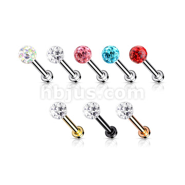 Internally Threaded 316L Surgical Steel With Epoxy Covered Crystal... - Image 12