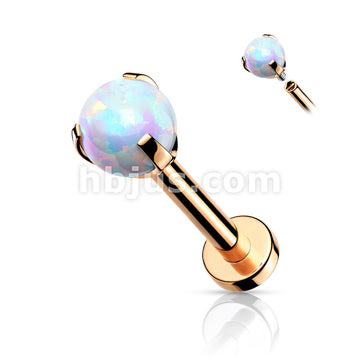 Claw Set Opal Ball Internally Threaded 316L Surgical Steel 2.5mm Micro... - Image 5