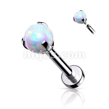 Claw Set Opal Ball Internally Threaded 316L Surgical Steel 2.5mm Micro... - Image 7