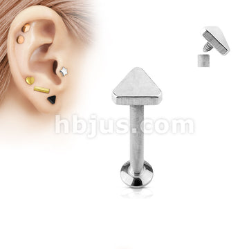 Triangle Top Internally Threaded 316L Surgical Steel Labret, Monroe,... - Image 5